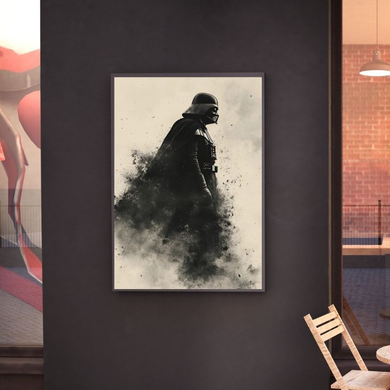 Tableau sépia profil Dark Vador