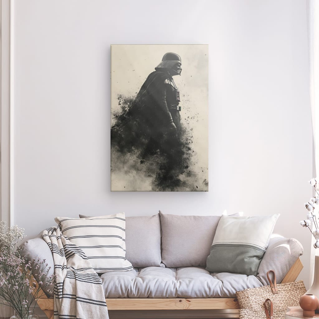 Tableau sépia profil Dark Vador