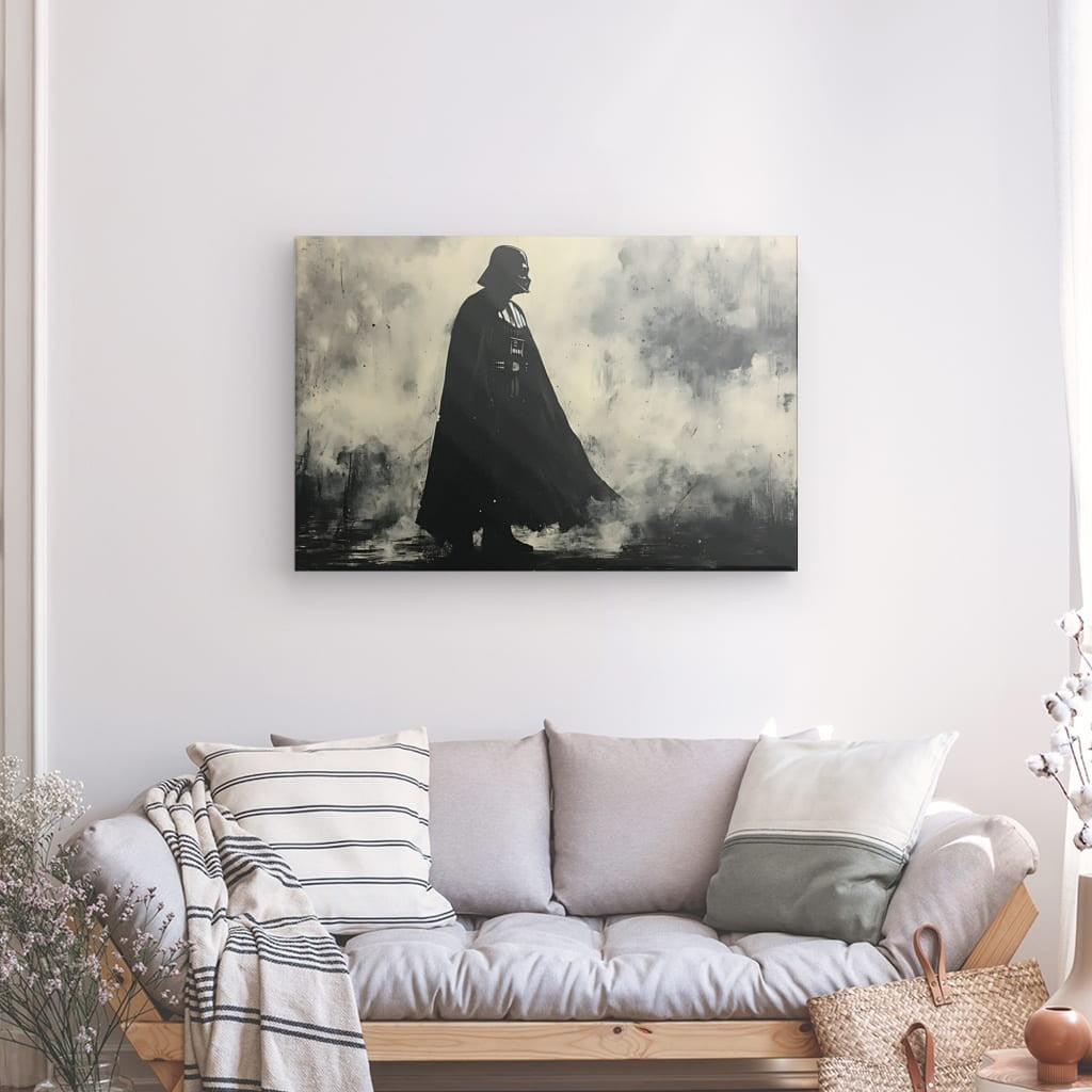 Tableau peinture Dark Vador Sith Noir et Blanc Univers Noir et Blanc