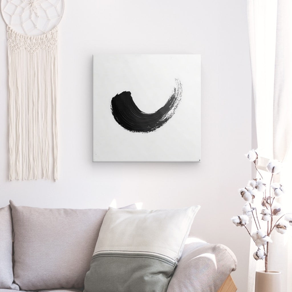 Tableau virgule minimaliste noir et blanc Univers Noir et Blanc