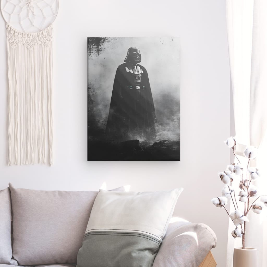 Tableau Dark Vador Vintage Noir et Blanc