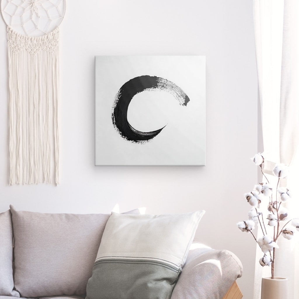 Tableau forme noire minimaliste Univers Noir et Blanc