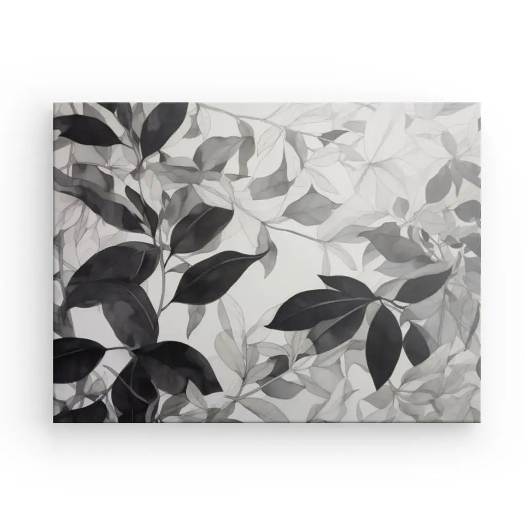 Tableau Végétaux Feuilles Dessin Noir et Blanc - #tag1# - #tag2#