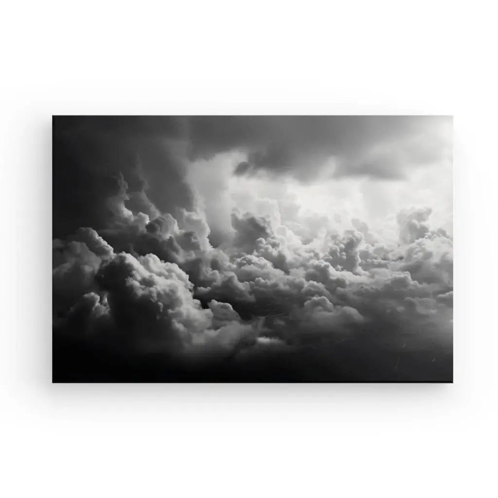 Tableau Nuages Ciel Coton Cumulonimbus Noir et Blanc - #tag1# - #tag2#