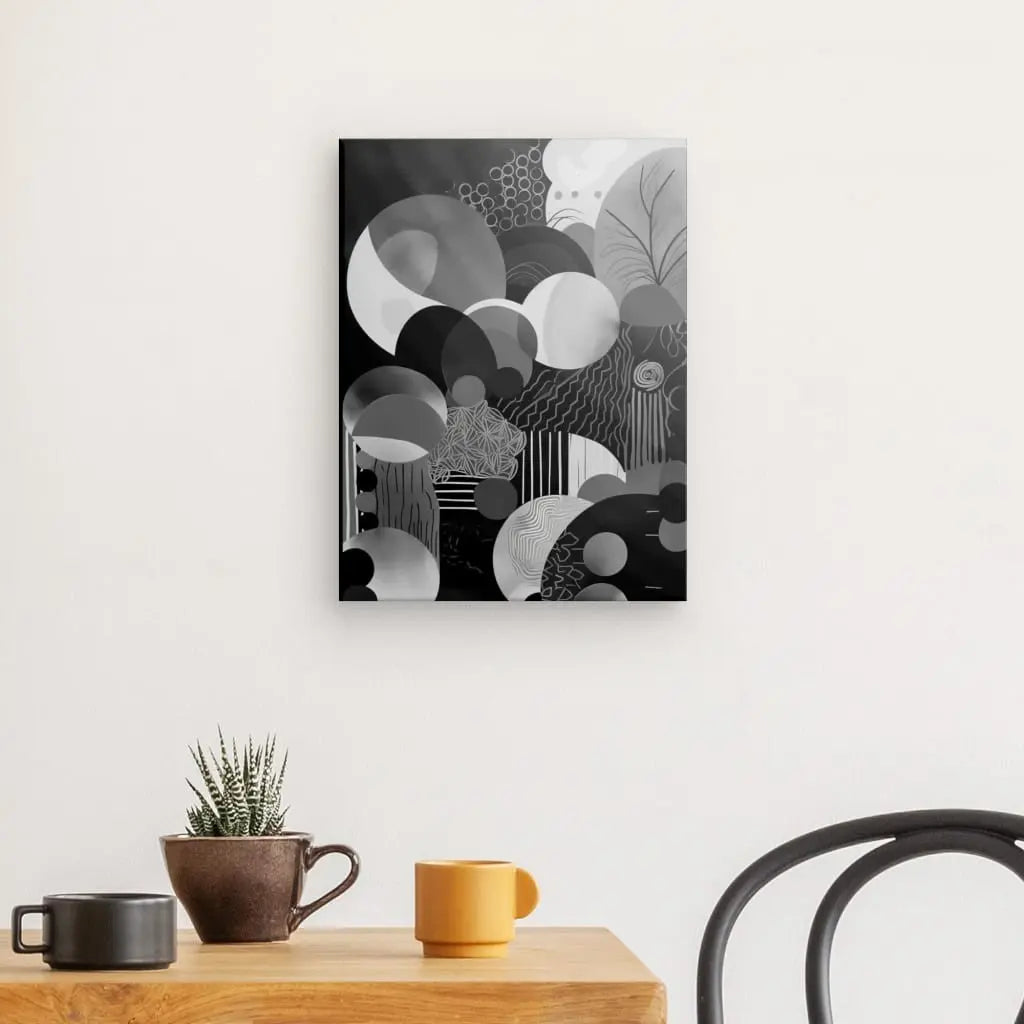 Tableau Monochrome Cercle Décoration Moderne - #tag1# - #tag2#
