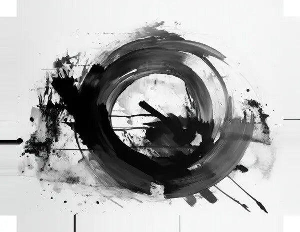 Tableau Moderne Gris Noir Blanc Abstrait Tâches - #tag1# - #tag2#