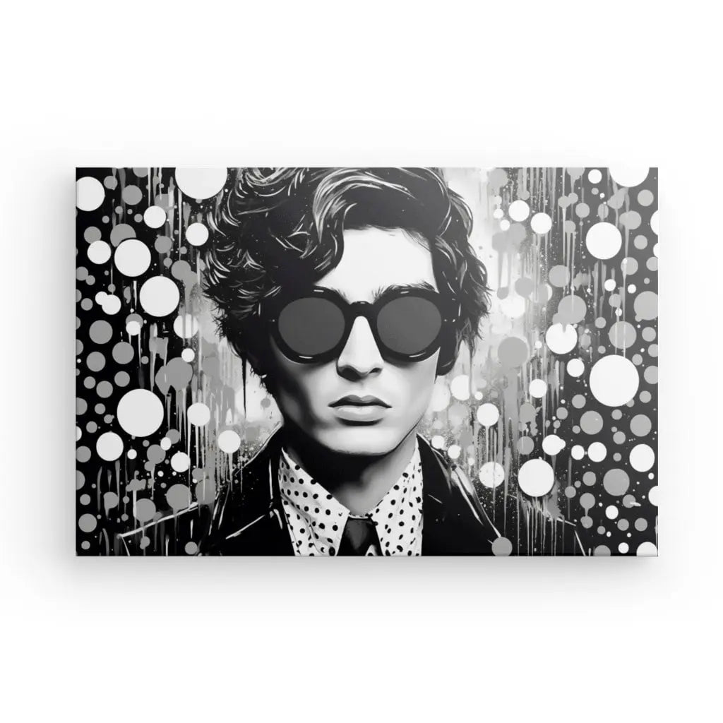 Tableau Homme Pop Art Bulles Noir et Blanc - #tag1# - #tag2#