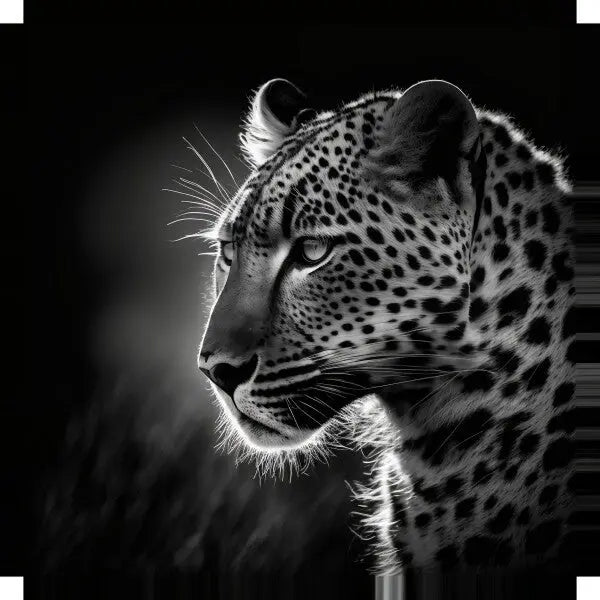 Tableau Jaguar Panthère Jungle Animal Sauvage Noir et Blanc - #tag1# - #tag2#