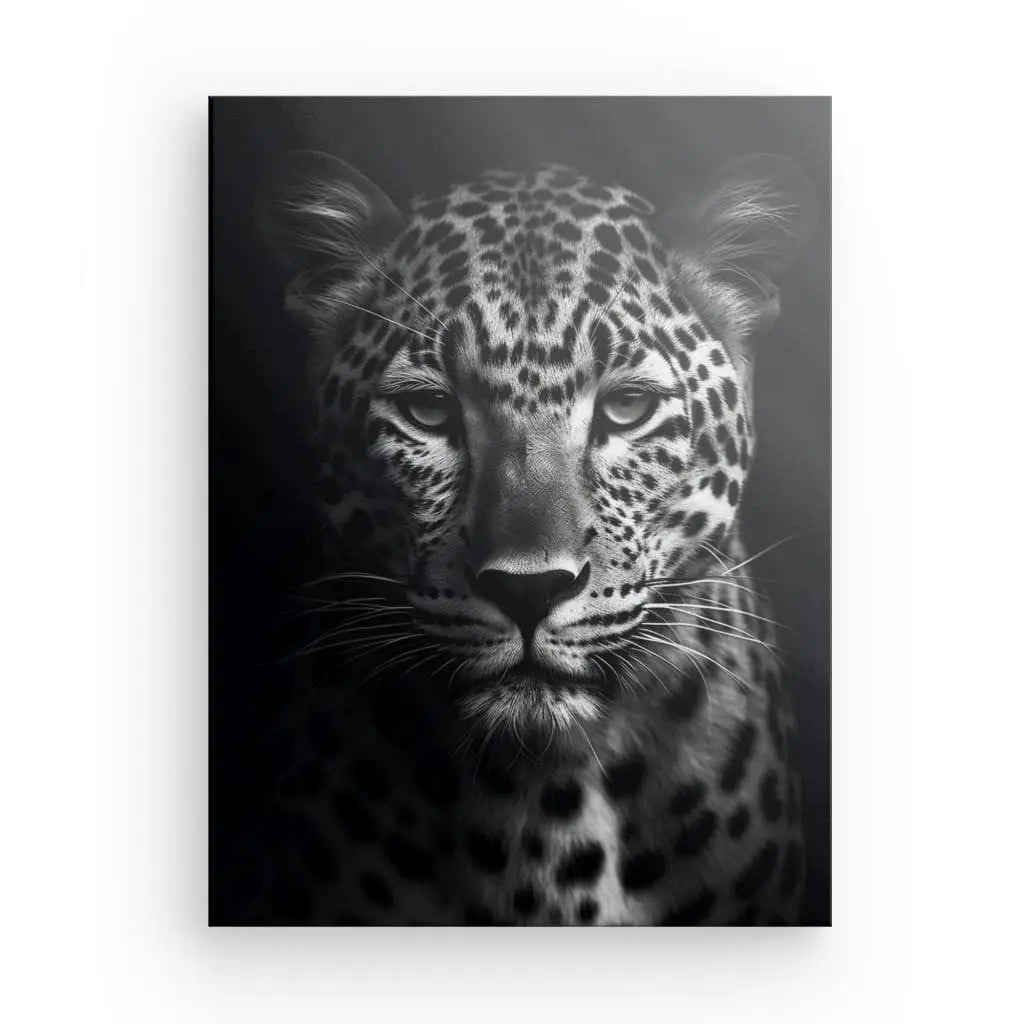 Tableau Panthère Portrait Sauvage Noir et Blanc - #tag1# - #tag2#