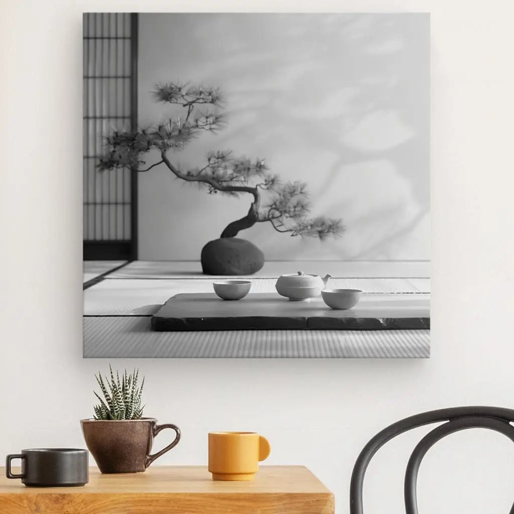 Tableau Nature Morte Relaxante Noir et Blanc - #tag1# - #tag2#