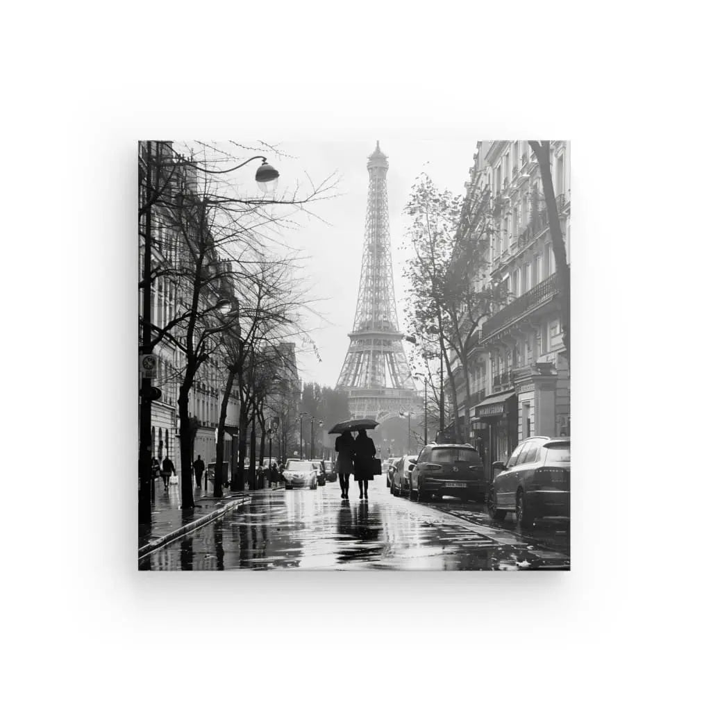 Tableau Paris Tour Eiffel Photo Rue Noir et Blanc - #tag1# - #tag2#