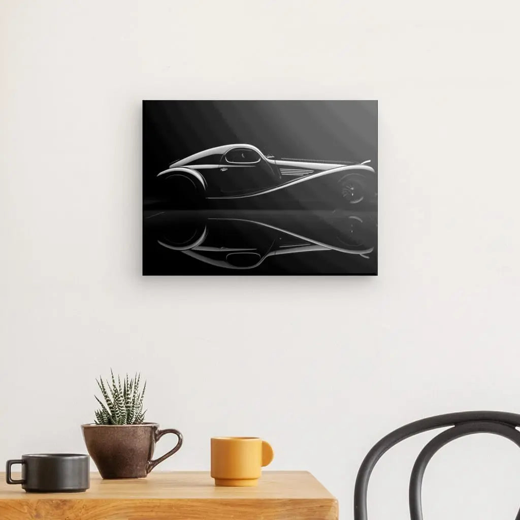 Tableau Modèle Automobile Rétro Puissante Noir et Blanc - #tag1# - #tag2#
