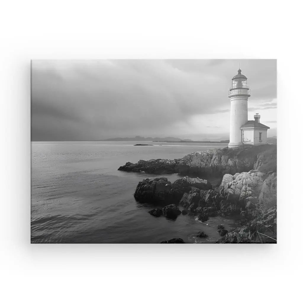Tableau Phare Breton Noir et Blanc - #tag1# - #tag2#