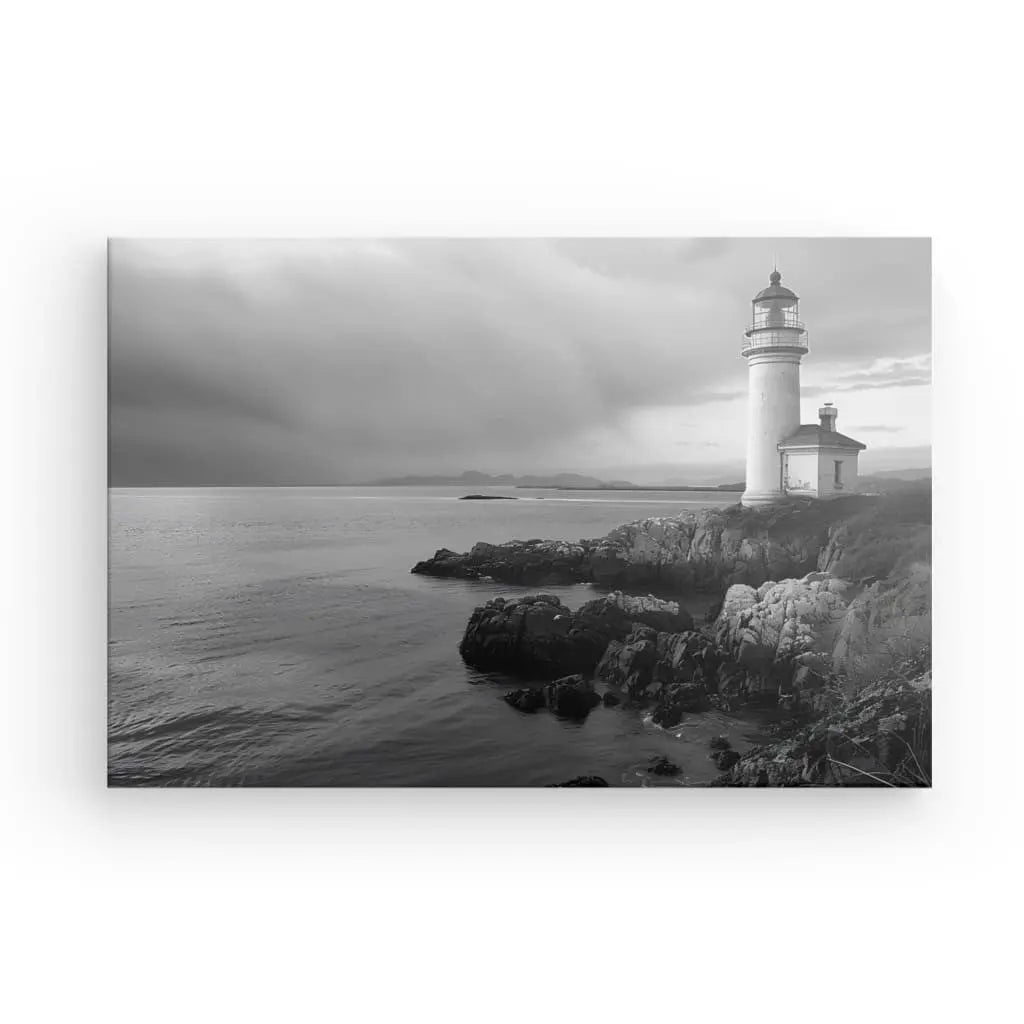 Tableau Phare Breton Noir et Blanc - #tag1# - #tag2#