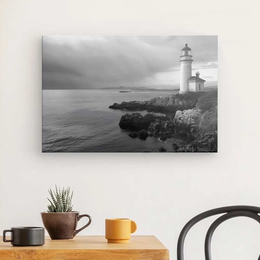 Tableau Phare Breton Noir et Blanc - #tag1# - #tag2#