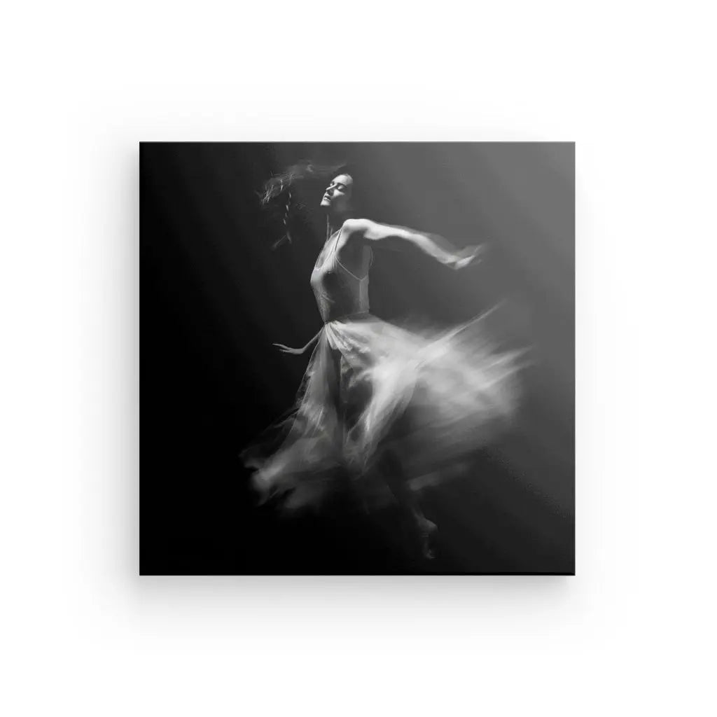 Tableau Danseuse Robe Blanche Fond Noir - #tag1# - #tag2#