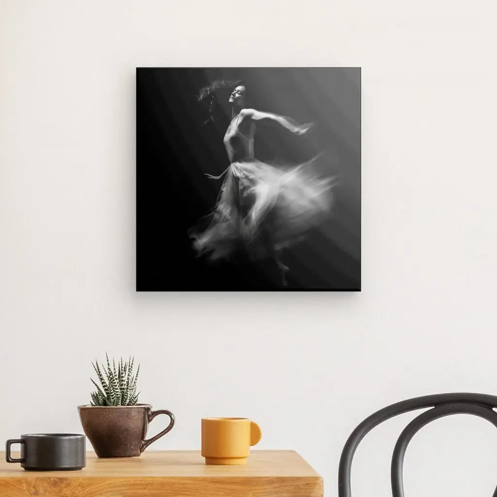 Tableau Danseuse Robe Blanche Fond Noir - #tag1# - #tag2#