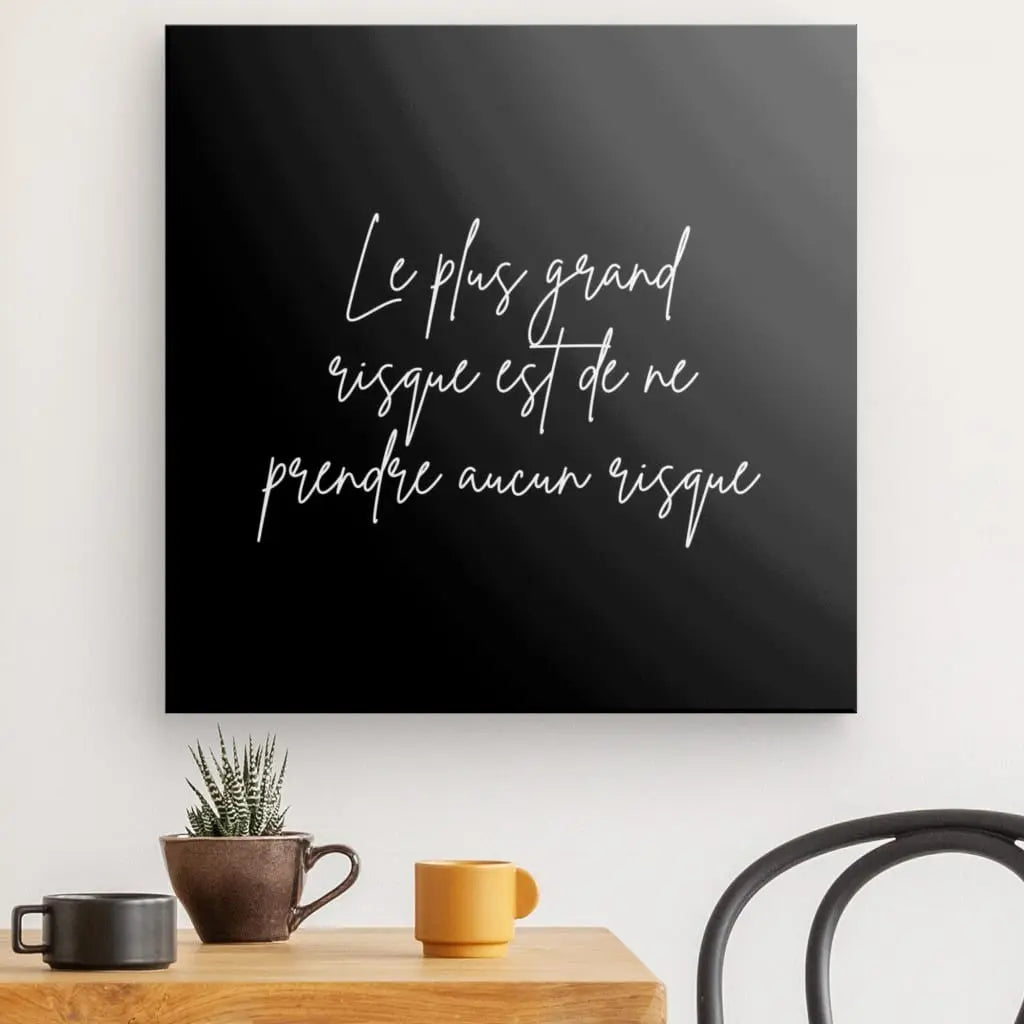 Tableau Citation Risque Noir et Blanc - #tag1# - #tag2#