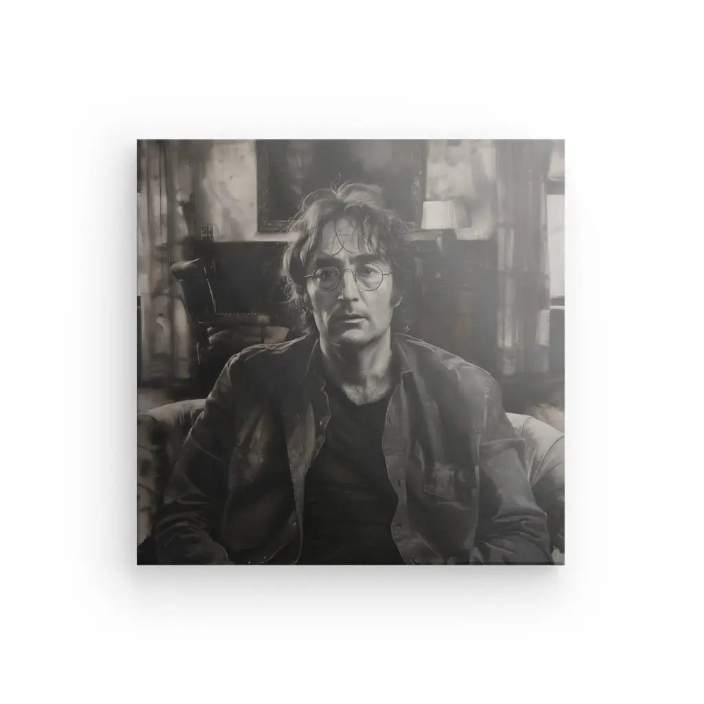 Tableau John Lennon Portrait Monochrome - #tag1# - #tag2#