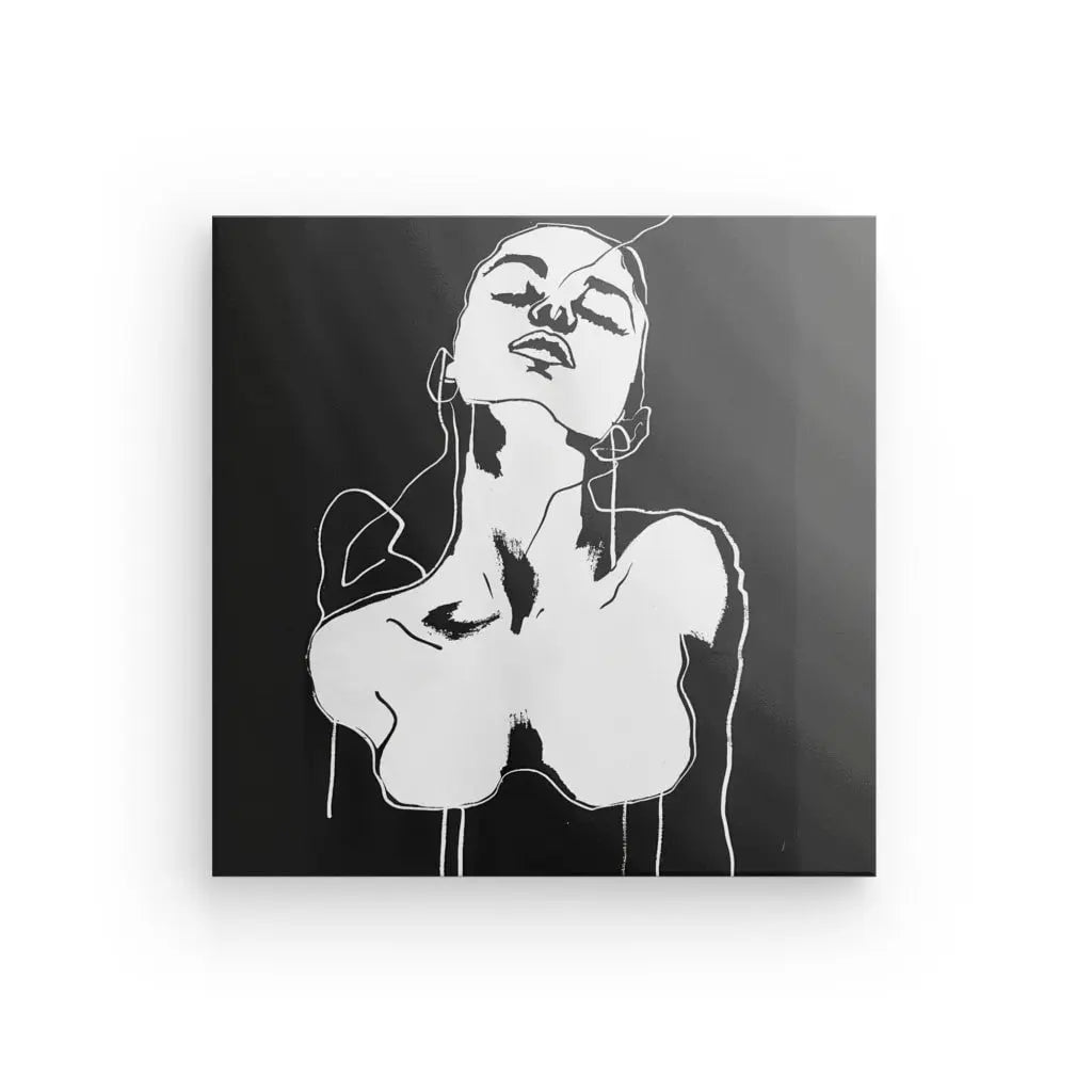 Tableau Dessin Femme Noir et Blanc Art Moderne - #tag1# - #tag2#