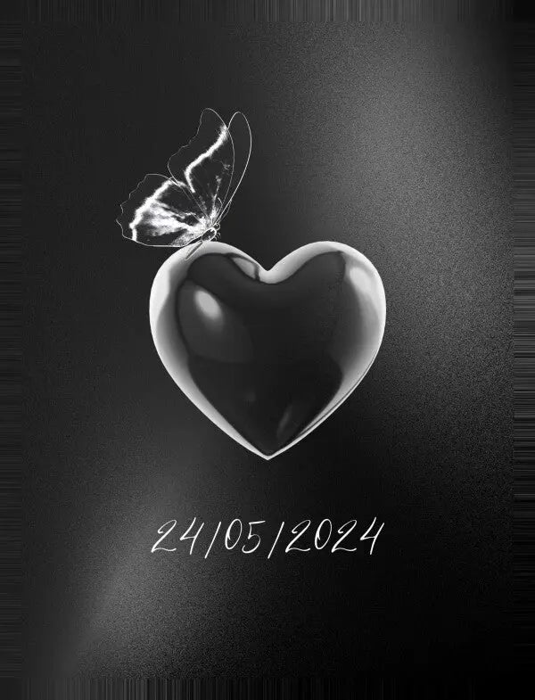 Tableau Personnalisé Couple Date Noir et Blanc - #tag1# - #tag2#