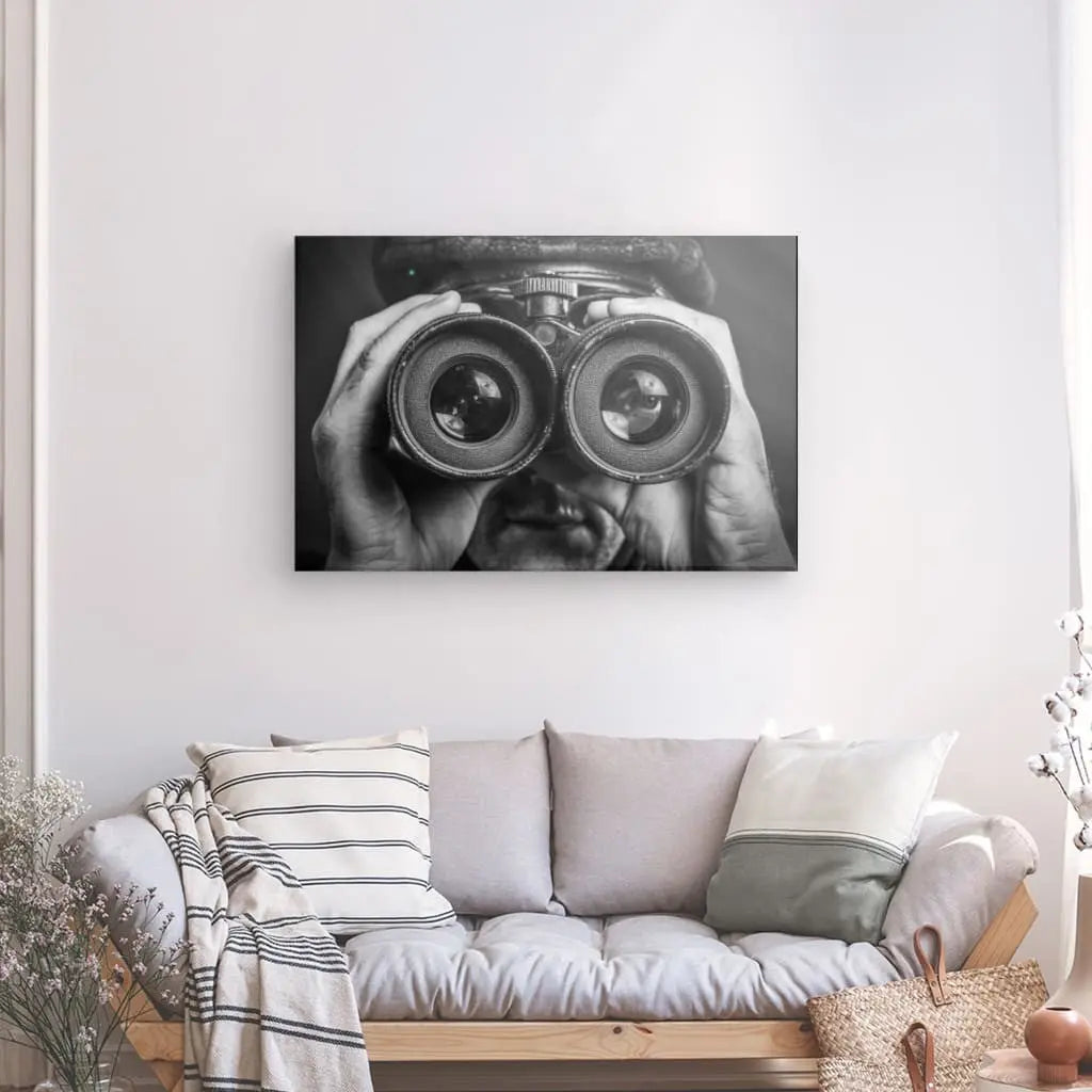 Tableau Marin Visage Jumelles Drôle Noir et Blanc - #tag1# - #tag2#