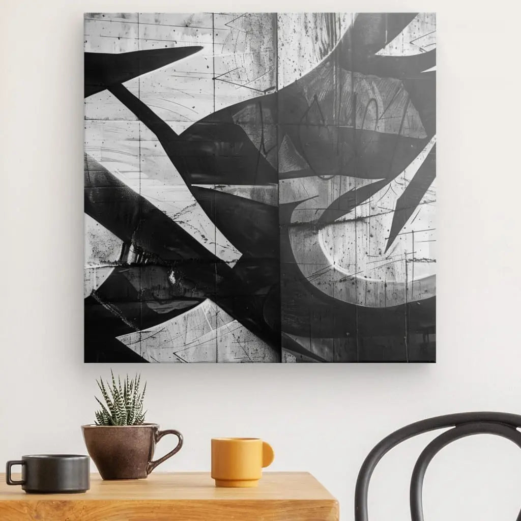 Tableau Tag Déco Urbaine Noir et Blanc - #tag1# - #tag2#