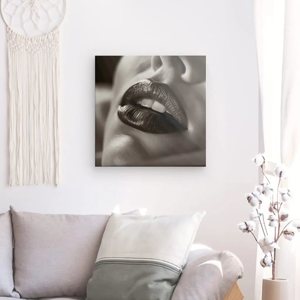 Tableau Rouge à Lèvres Voluptueuses Noir et Blanc - #tag1# - #tag2#