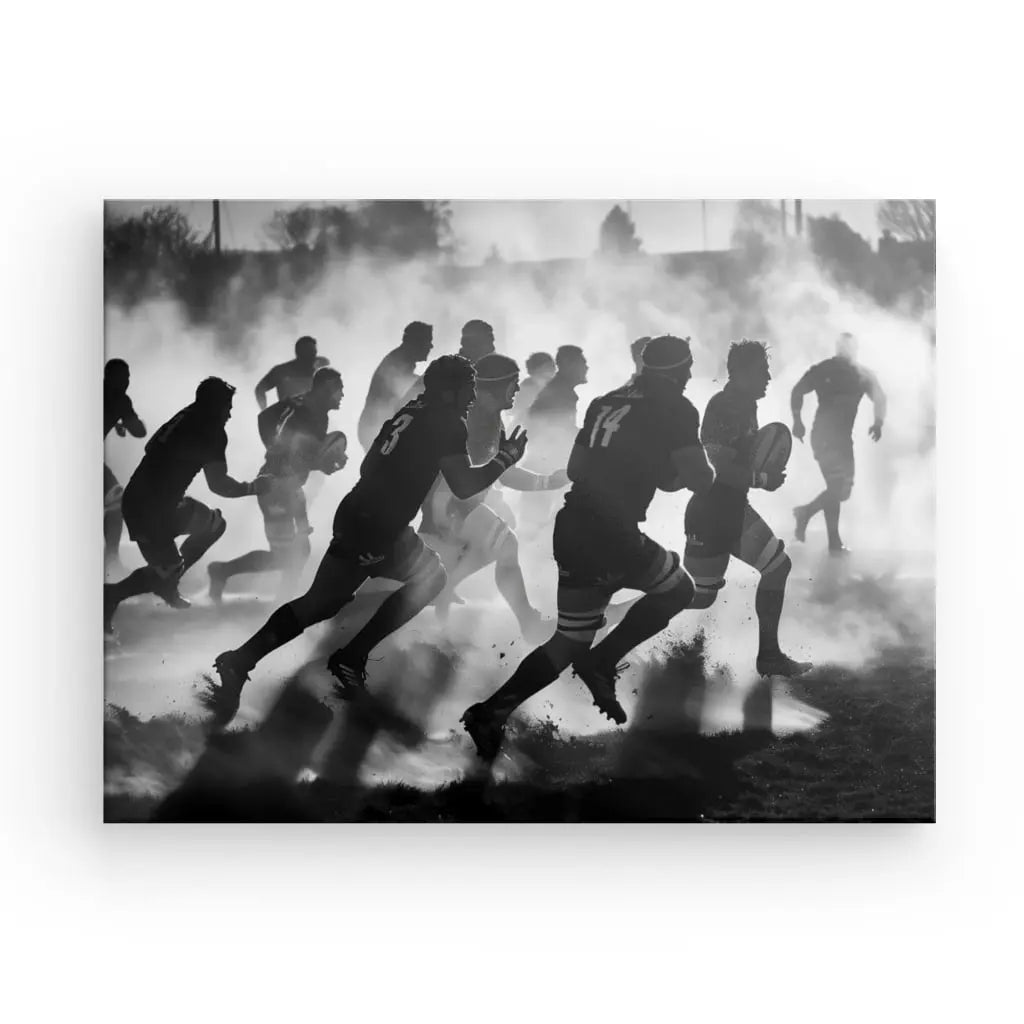 Tableau Equipe Rugbymans Noir et Blanc - #tag1# - #tag2#