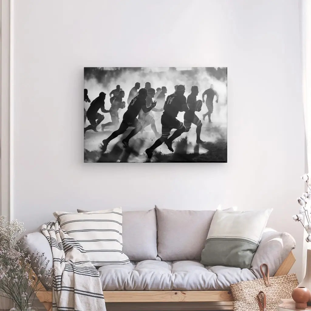 Tableau Equipe Rugbymans Noir et Blanc - #tag1# - #tag2#