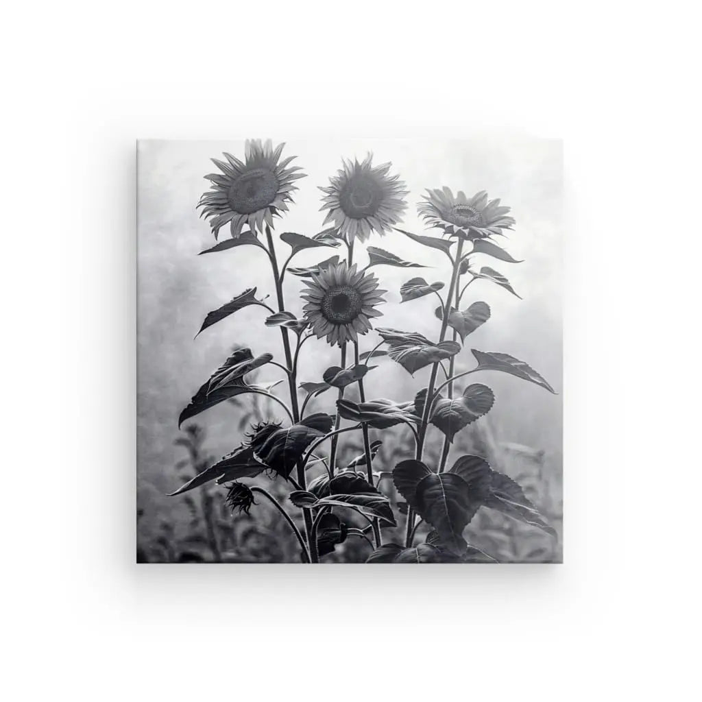 Tableau Tournesols Noir et Blanc - #tag1# - #tag2#