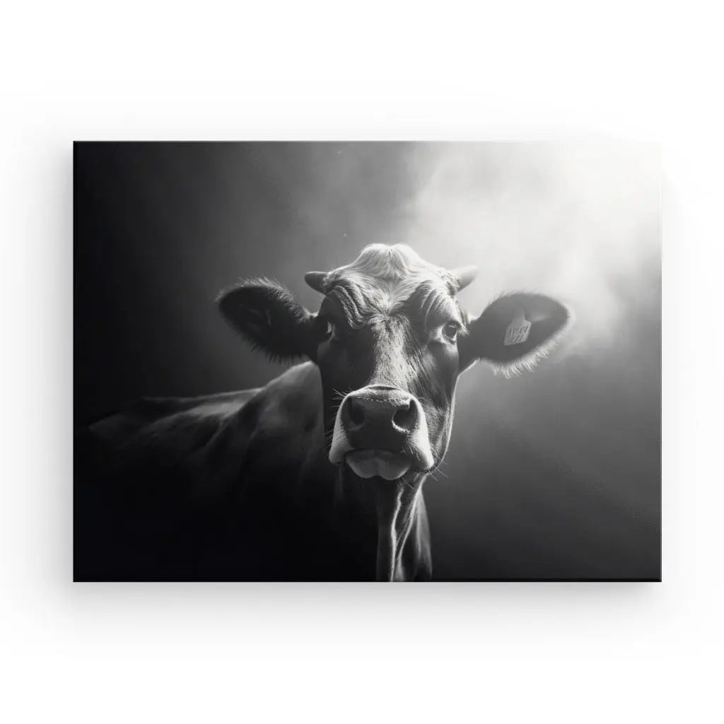 Tableau Vache Limousine Noir et Blanc - #tag1# - #tag2#