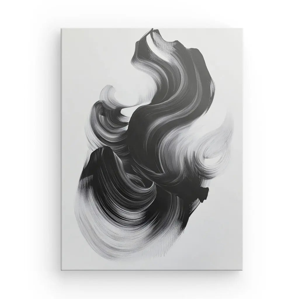 Tableau Forme Abstraite Noir et Blanc - #tag1# - #tag2#
