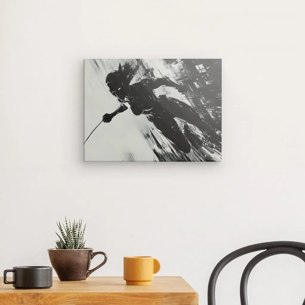 Tableau Peinture Catwoman Batman Noir et Blanc - #tag1# - #tag2#