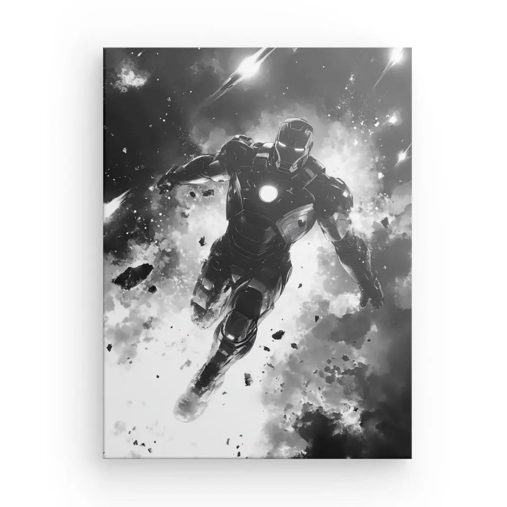 Tableau Iron Man Noir et Blanc - #tag1# - #tag2#