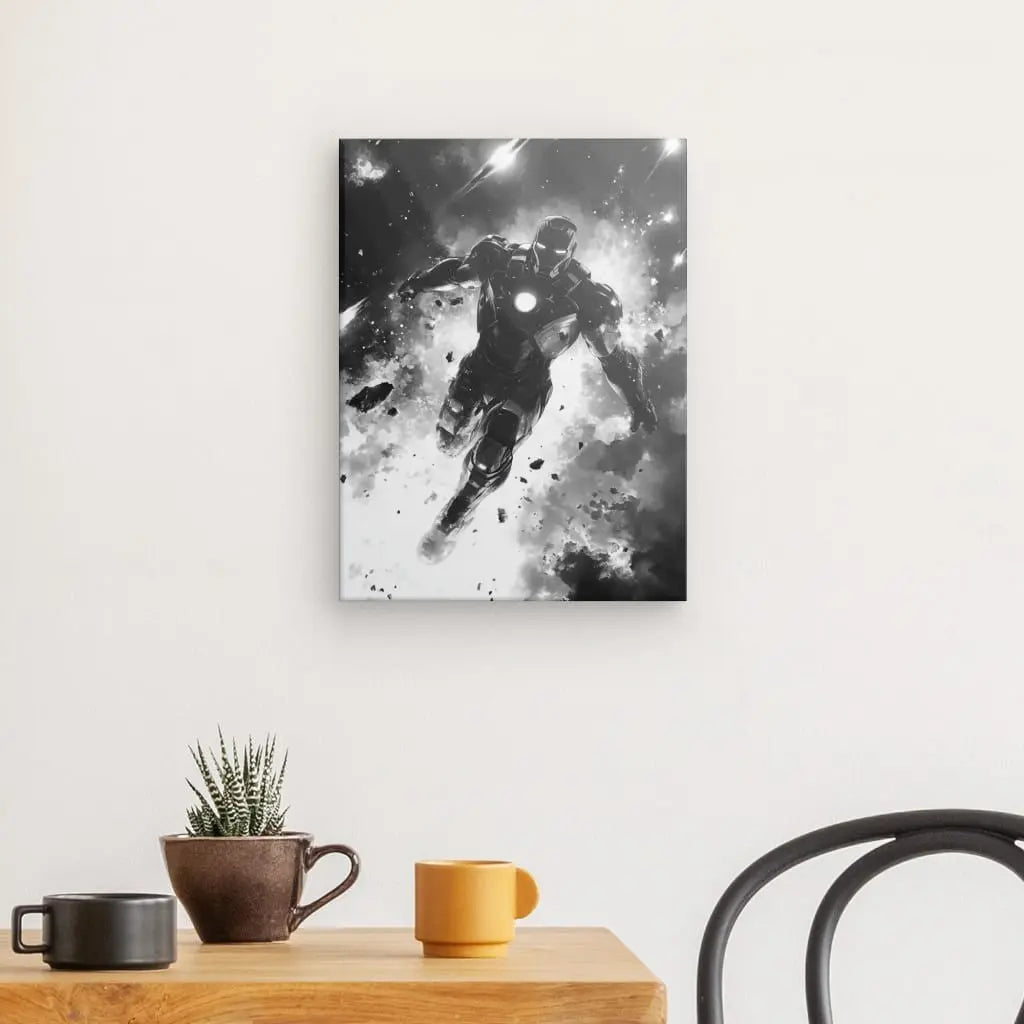Tableau Iron Man Noir et Blanc - #tag1# - #tag2#