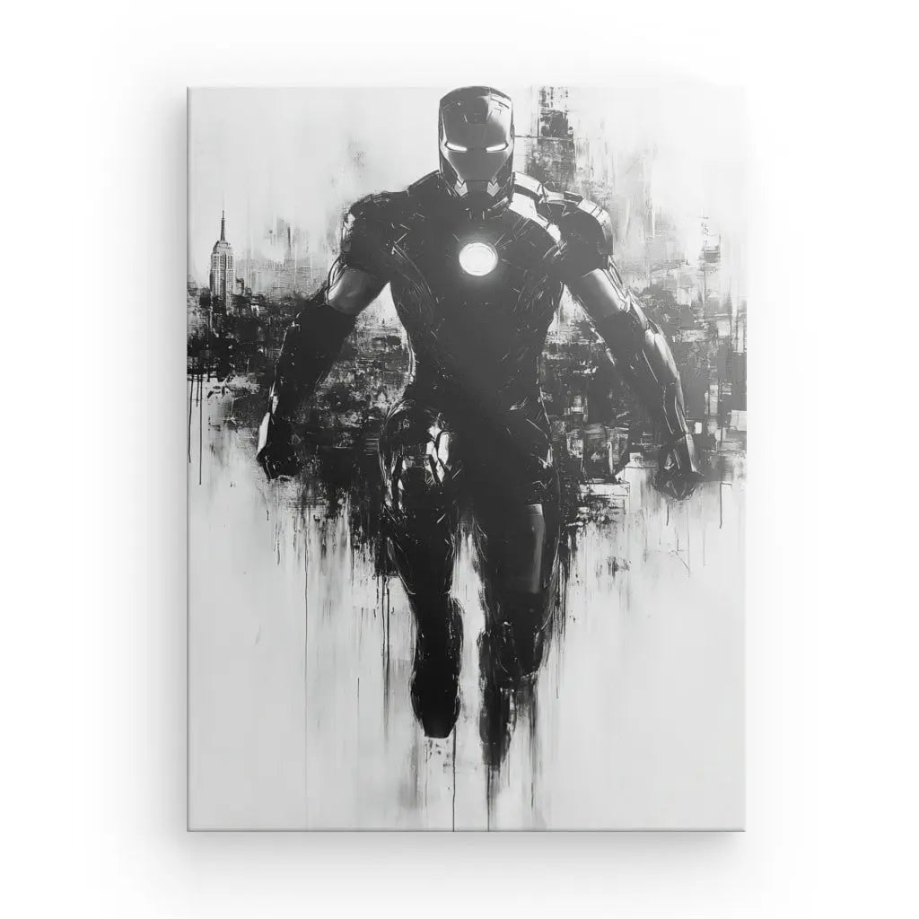 Tableau Peinture Monochrome Iron Man Comics - #tag1# - #tag2#