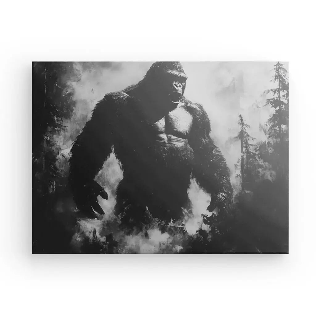 Tableau Peinture King-Kong Singe Géant Monochrome - #tag1# - #tag2#