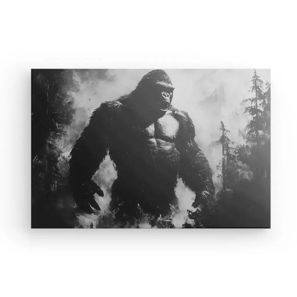 Tableau Peinture King-Kong Singe Géant Monochrome - #tag1# - #tag2#
