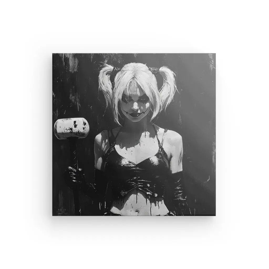 Tableau Harley Quinn Dessin Noir et Blanc