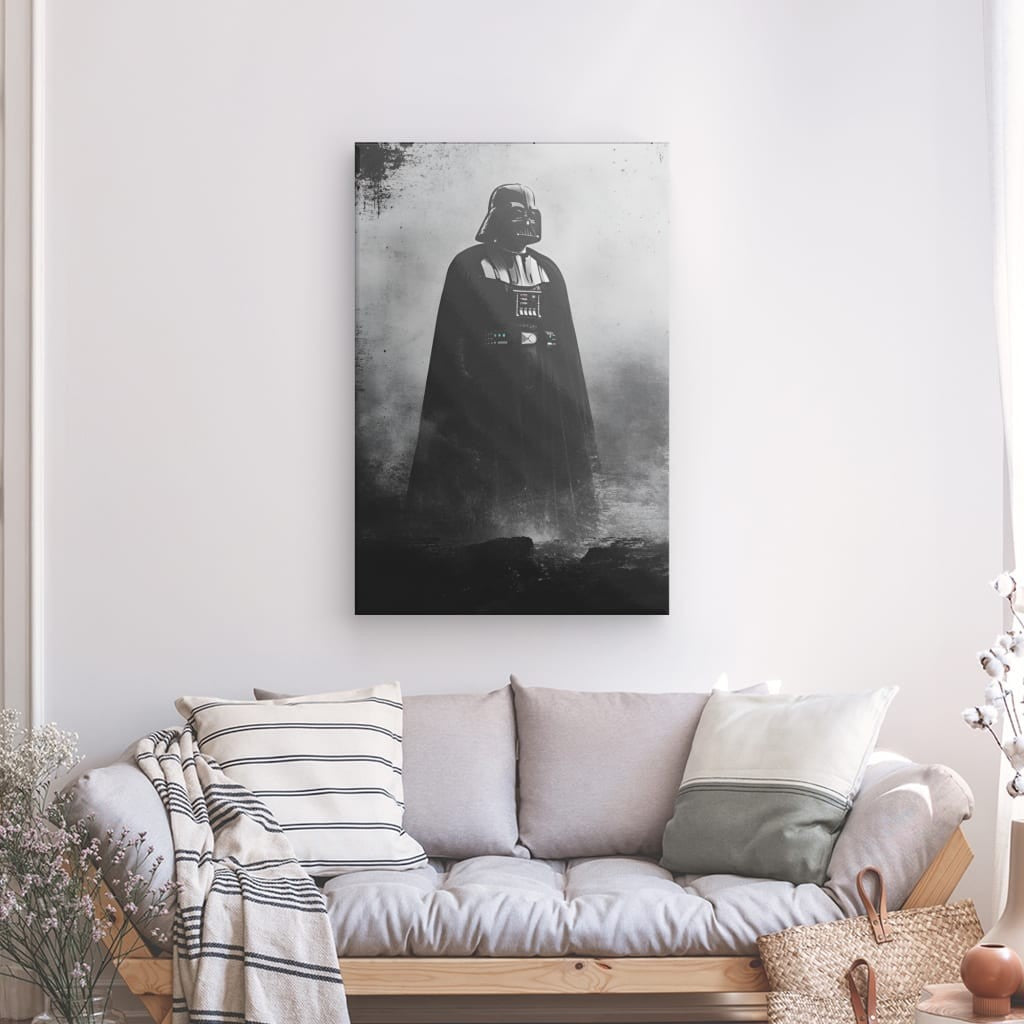 Tableau Dark Vador Vintage Noir et Blanc