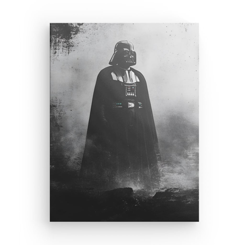 Tableau Dark Vador Vintage Noir et Blanc