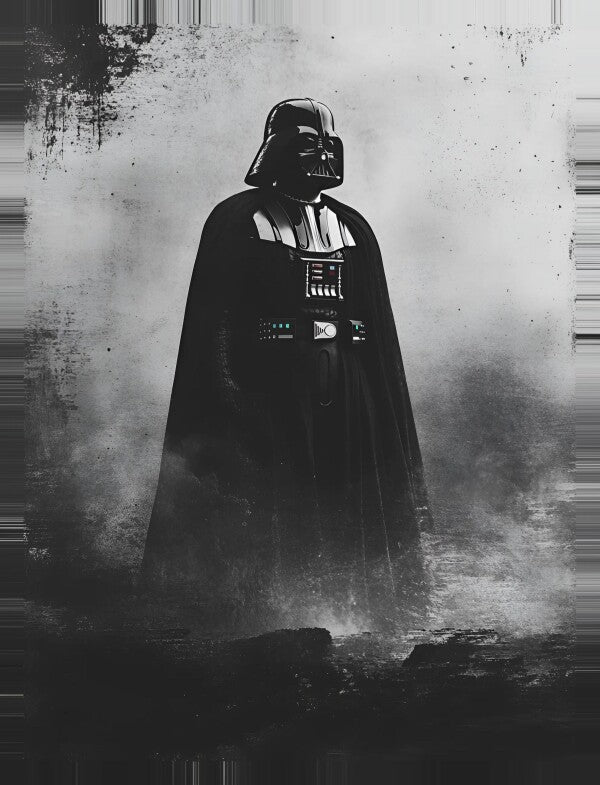 Tableau Dark Vador Vintage Noir et Blanc