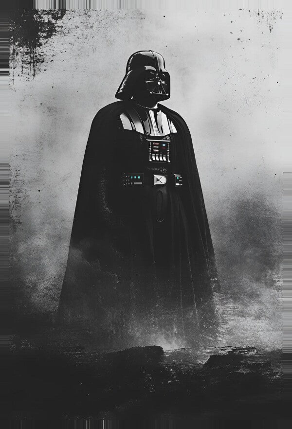 Tableau Dark Vador Vintage Noir et Blanc