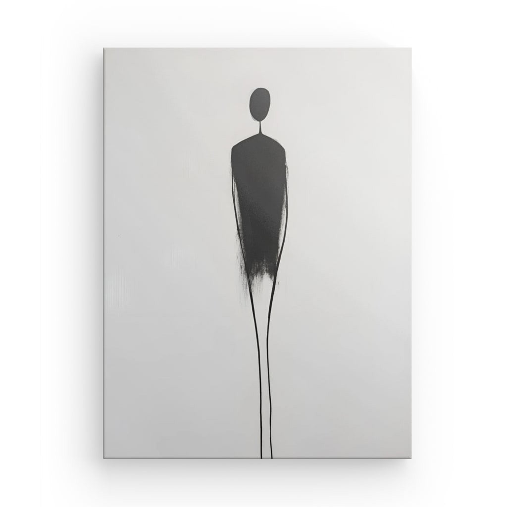 Tableau silhouette moderne personnage minimaliste