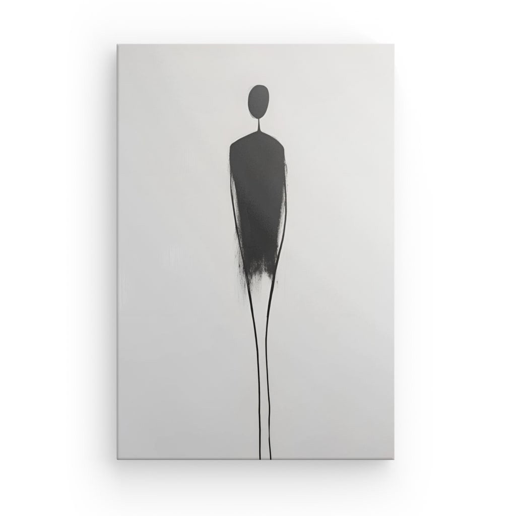 Tableau silhouette moderne personnage minimaliste