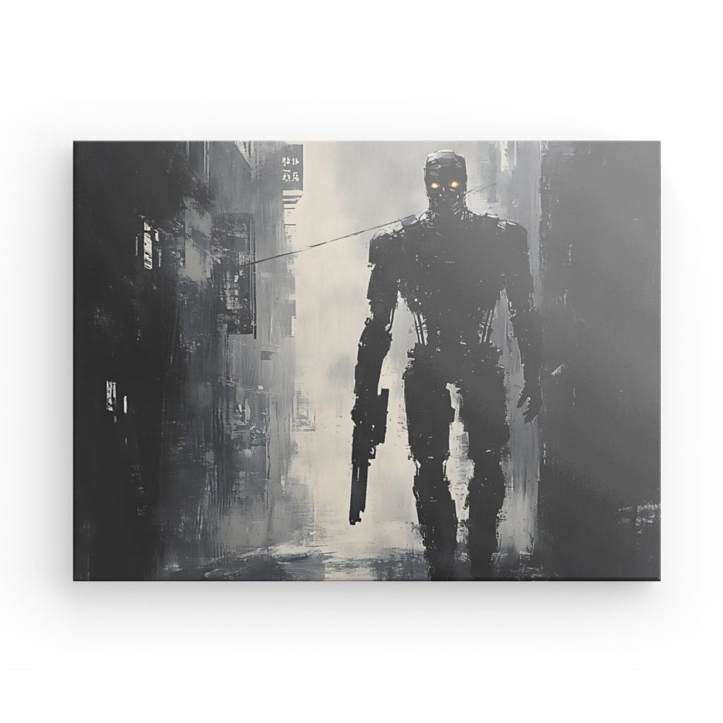Tableau Terminator peinture monochrome