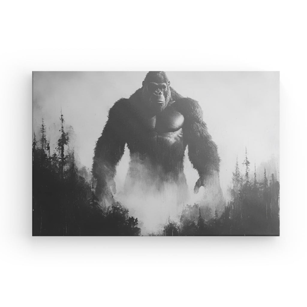 Tableau King-Kong forêt noir et blanc Univers Noir et Blanc