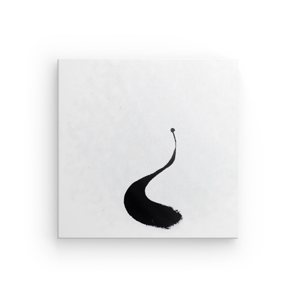 Tableau apostrophe peinture fond blanc Univers Noir et Blanc