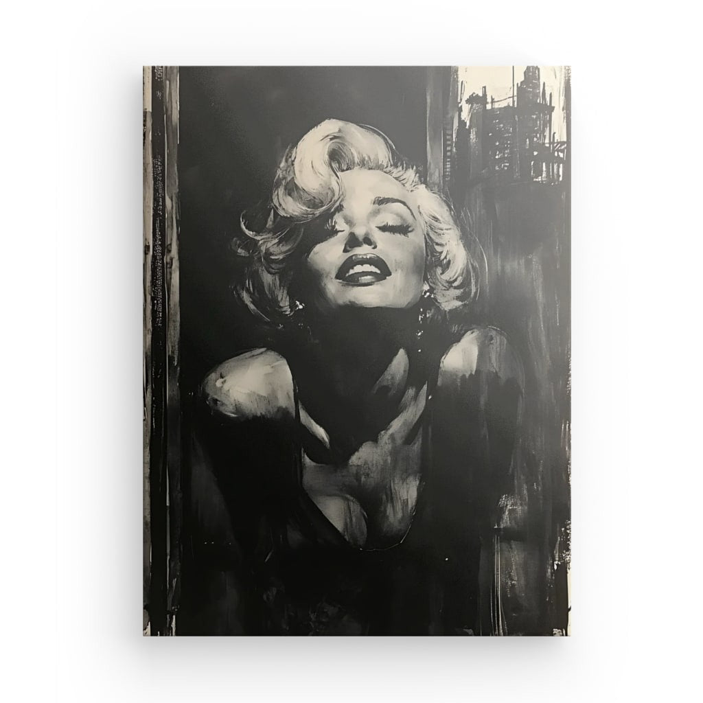 Portrait Marylin peinture sépia